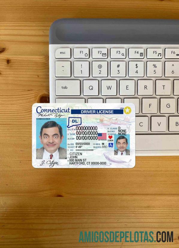 EUA Connecticut DL fotovisual frontal exemplo